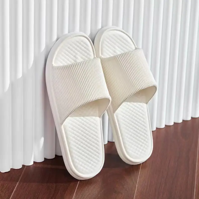 Casual Stripesd Sandals for Women, Summer Home Use, Indoor Bathroom Slippers, Lightweight Non-Slip Couple Slippers for Men - Image 7