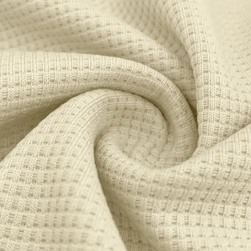 Men's White Lapel T-Shirt Heavy Waffle Oversize — feature 29