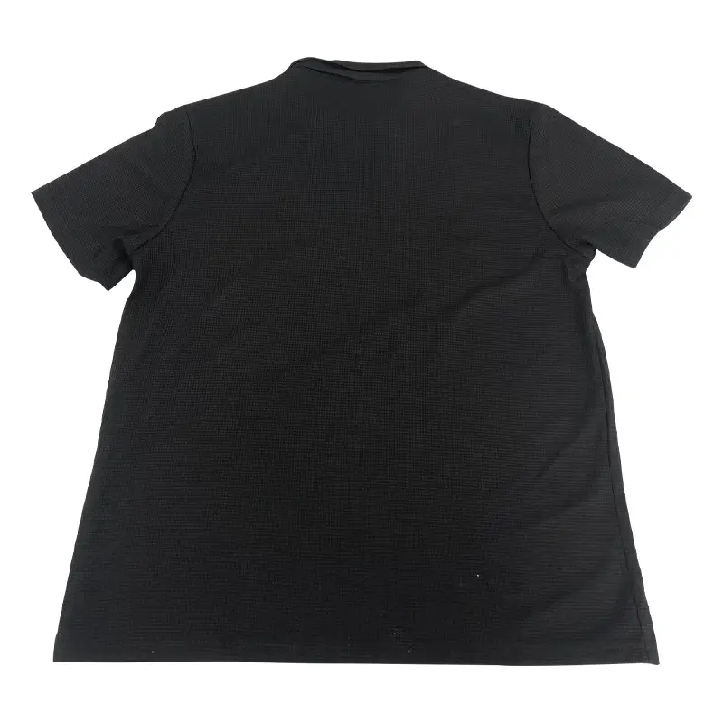 Men's White Lapel T-Shirt Heavy Waffle Oversize — feature 35