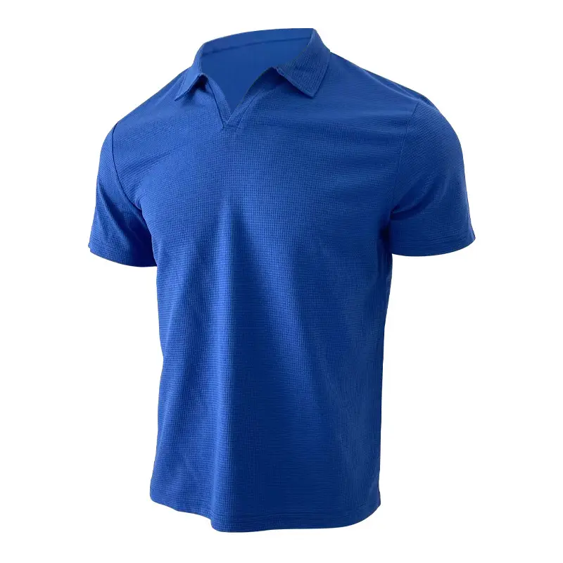 Men's White Lapel T-Shirt Heavy Waffle Oversize — feature 40