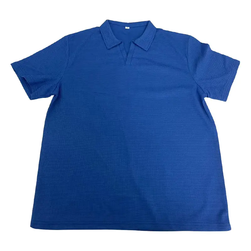 Men's White Lapel T-Shirt Heavy Waffle Oversize — feature 42
