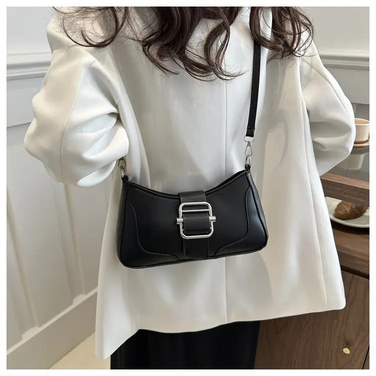 Women's Square Shoulder Messenger Bag Pink Black Brown — feature 10