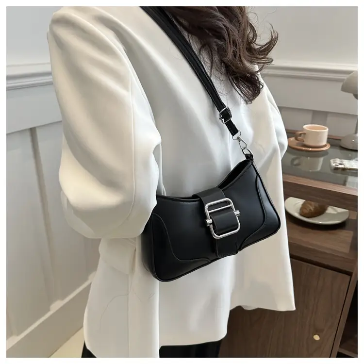 Women's Square Shoulder Messenger Bag Pink Black Brown — feature 11