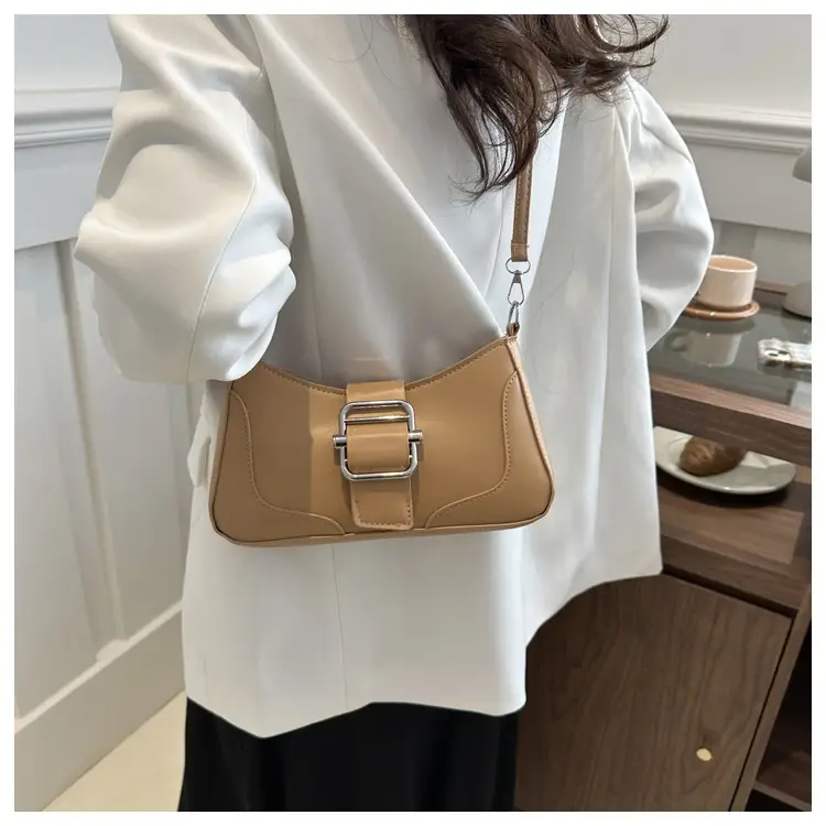 Women's Square Shoulder Messenger Bag Pink Black Brown — feature 22