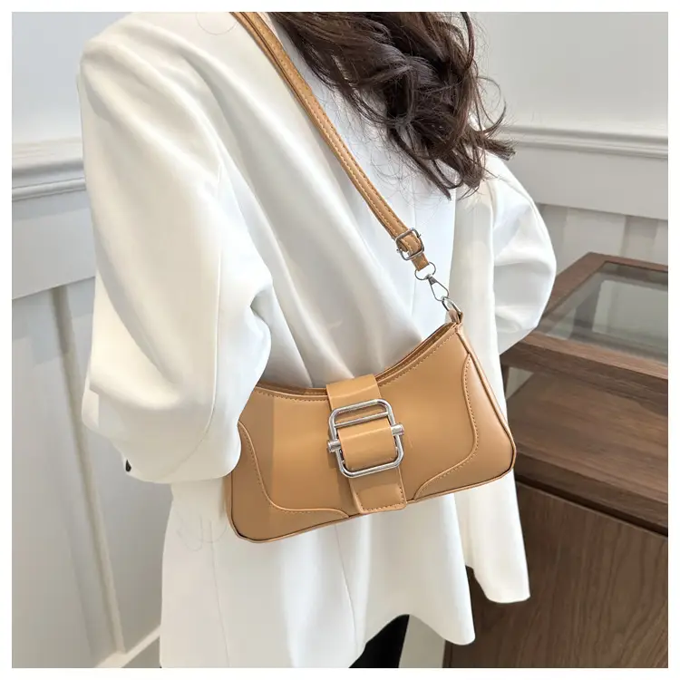 Women's Square Shoulder Messenger Bag Pink Black Brown — feature 23