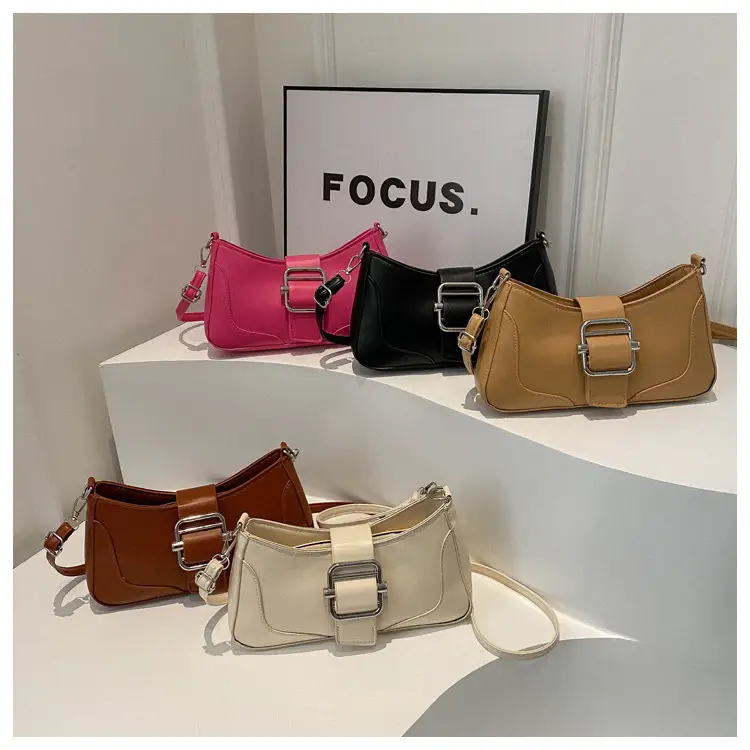 Women's Square Shoulder Messenger Bag Pink Black Brown — feature 24