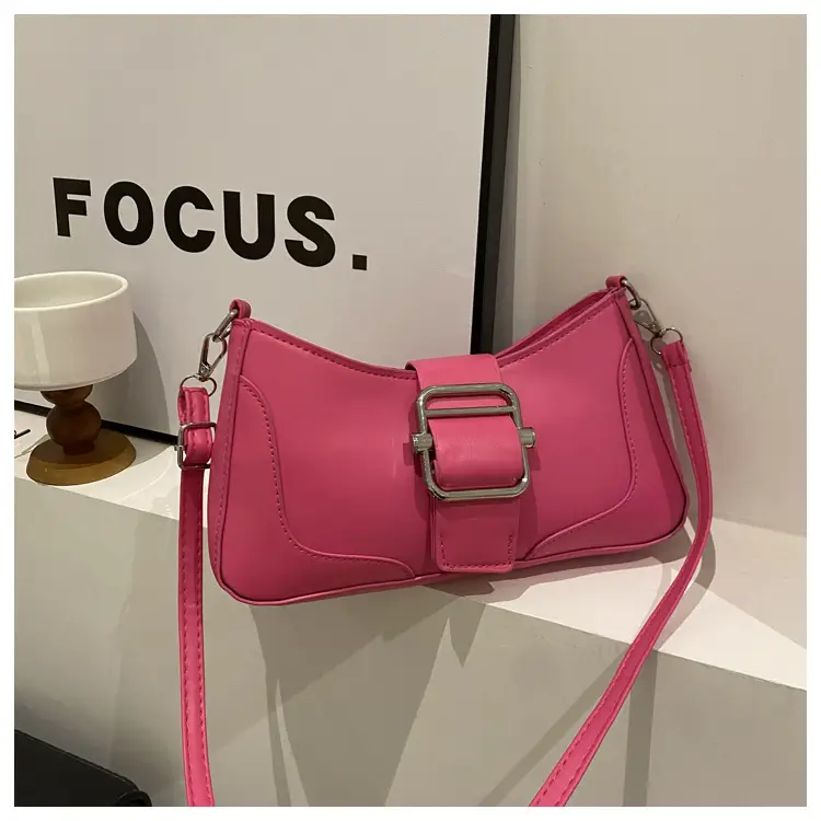 Women's Square Shoulder Messenger Bag Pink Black Brown — feature 29