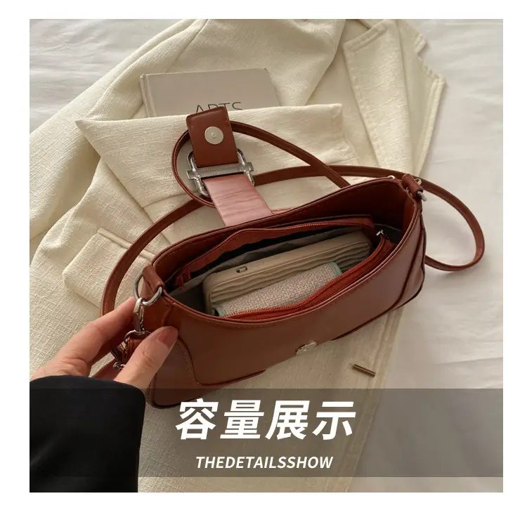Women's Square Shoulder Messenger Bag Pink Black Brown — feature 7