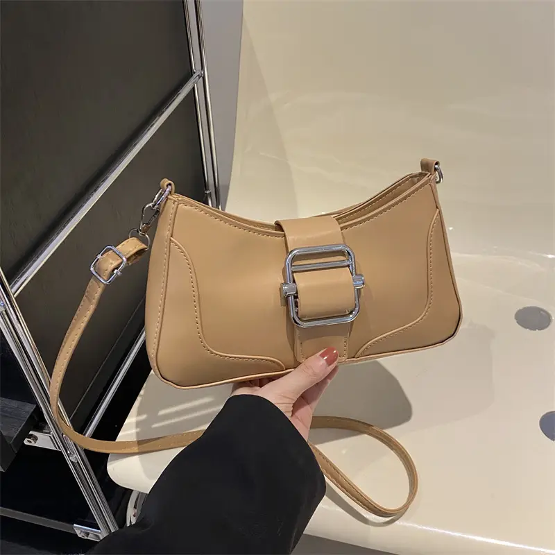 Women's Square Shoulder Messenger Bag Pink Black Brown - Image 3