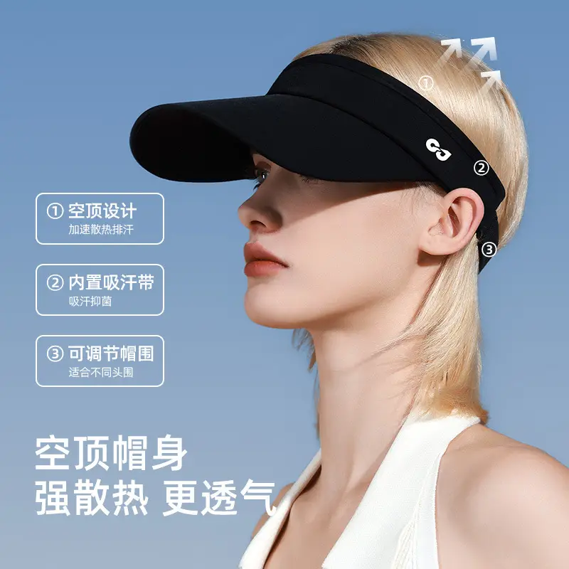 Black Anti-Ultraviolet Duck Tine Sun Hat for Outdoor Sports - Image 5