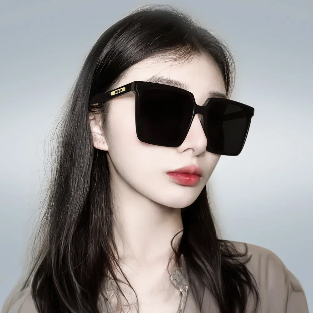 Korean Style Square Sunglasses for Men Large Frame - Image 6