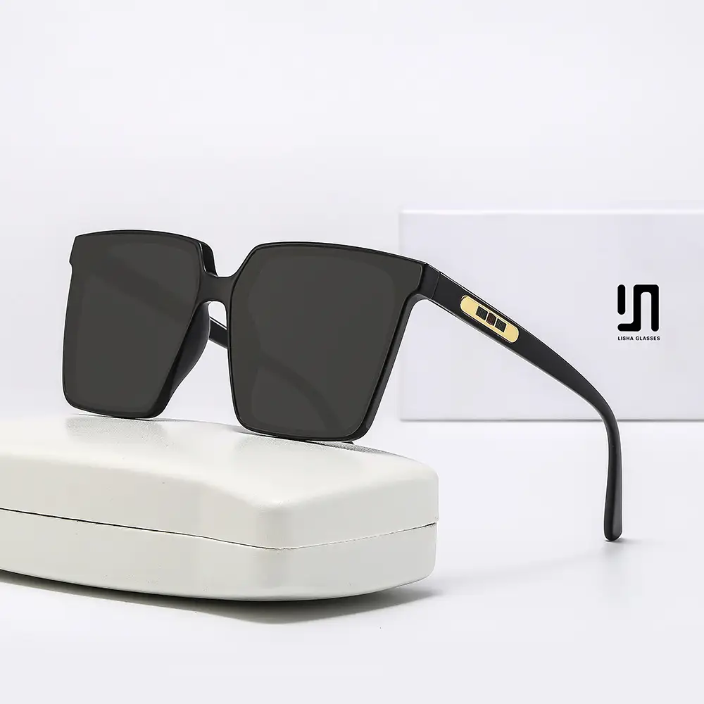Korean Style Square Sunglasses for Men Large Frame - Image 10