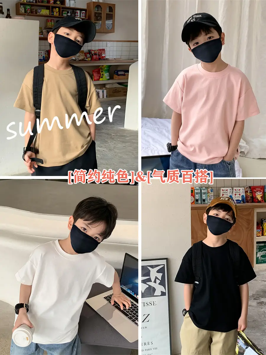 Kids Cotton T-shirt Black Panda Print Summer Wear - Image 7