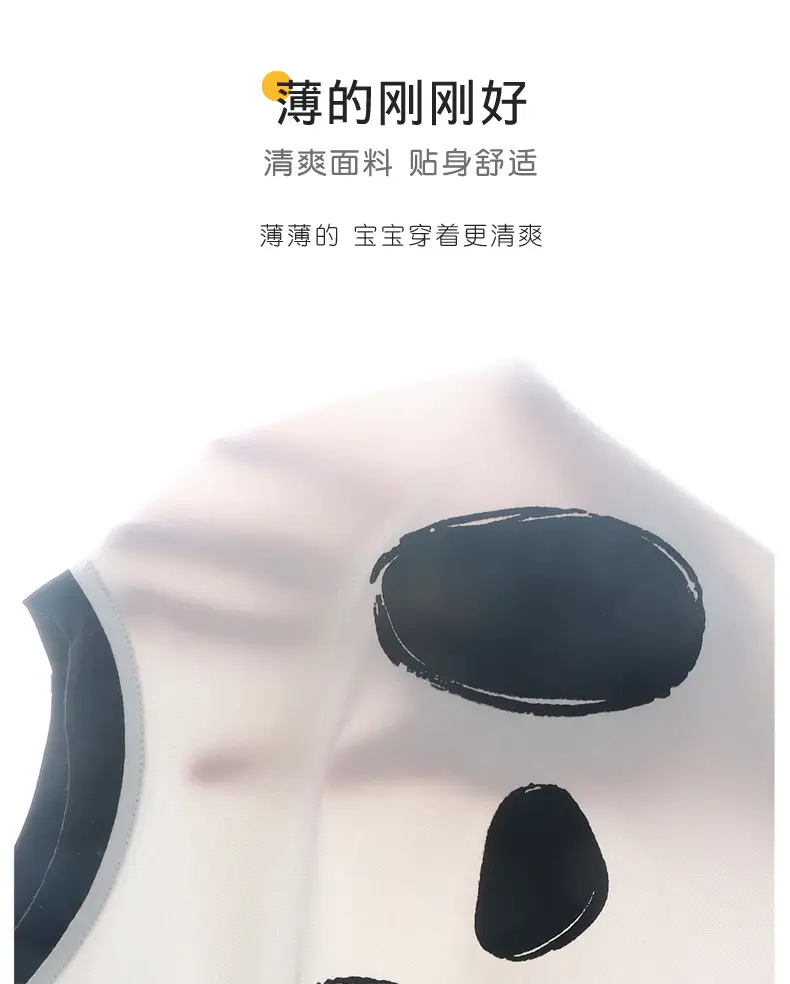 Kids Cotton T-shirt Black Panda Print Summer Wear — feature 4