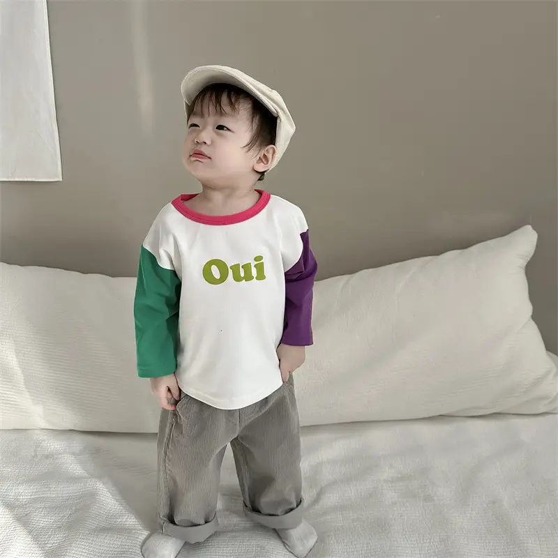 Kids Alphabet Sweatshirt Set Spring Coat T-Shirt Long Pants Boys Korean Style
