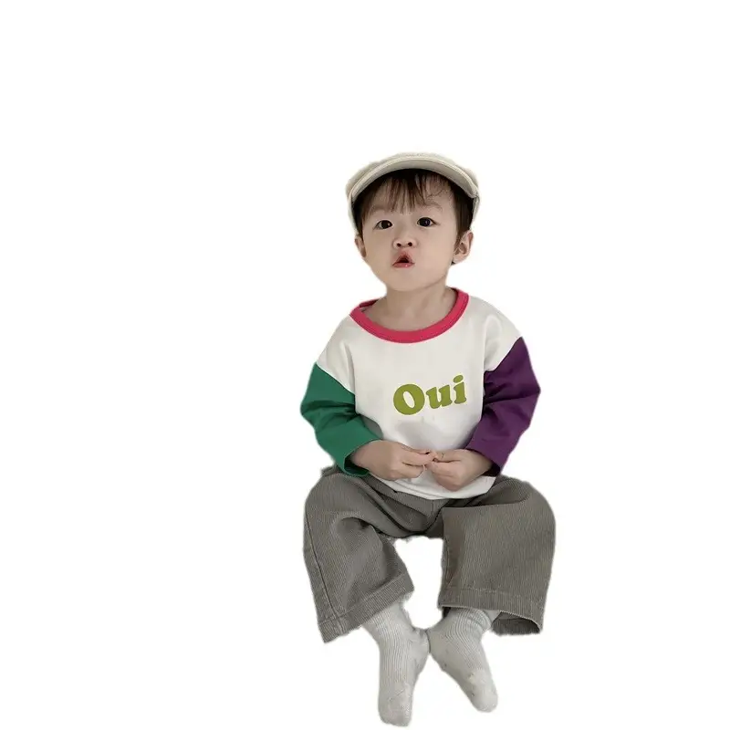 Kids Alphabet Sweatshirt Set Spring Coat T-Shirt Long Pants Boys Korean Style