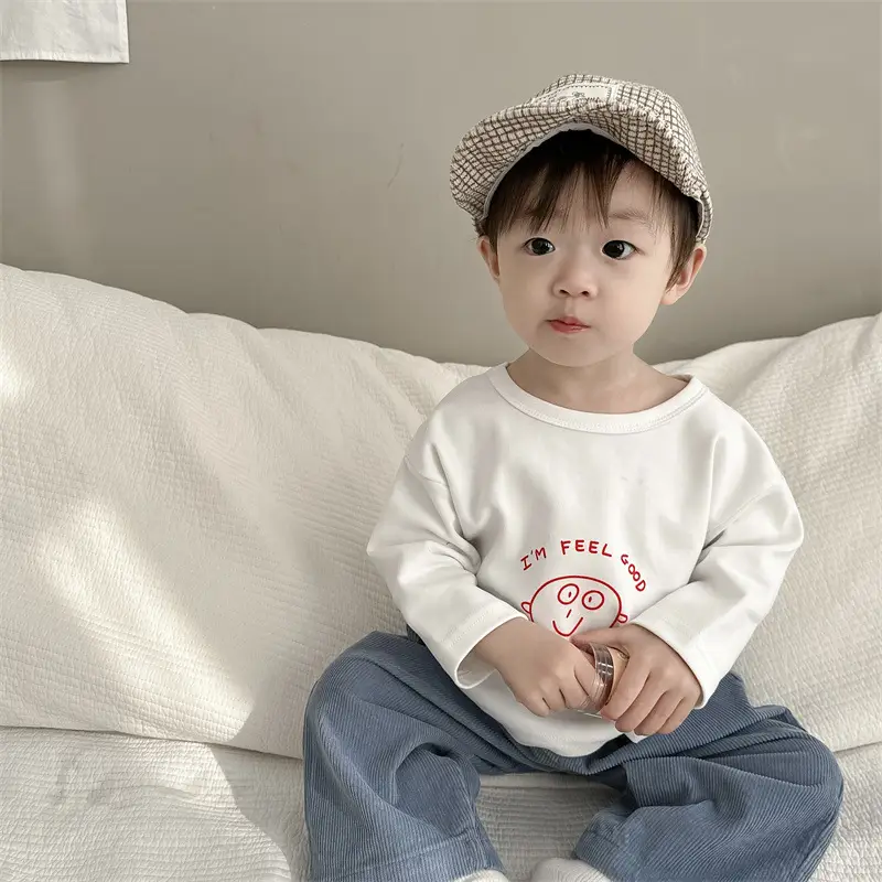 Kids Alphabet Sweatshirt Set Spring Coat T-Shirt Long Pants Boys Korean Style