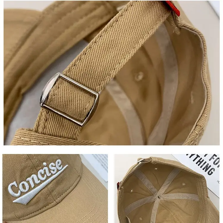 Women's Maroon Hole Head Baseball Cap with "Concise" Embroidery - Image 13