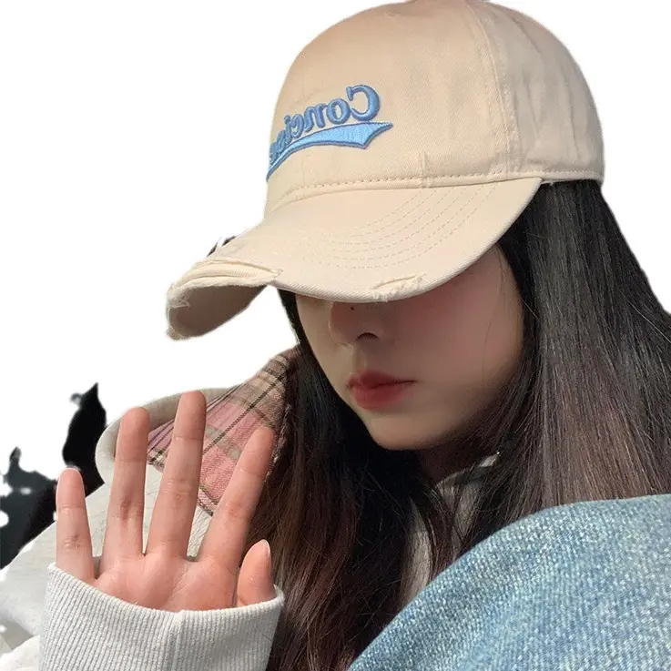 Women's Maroon Hole Head Baseball Cap with "Concise" Embroidery - Image 14