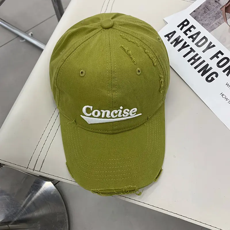 Women's Maroon Hole Head Baseball Cap with "Concise" Embroidery - Image 5