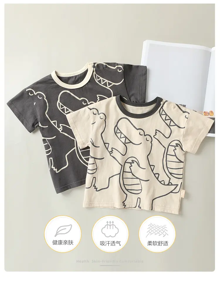 Pure Cotton Baby T-Shirt Summer Boys Girls — feature 2