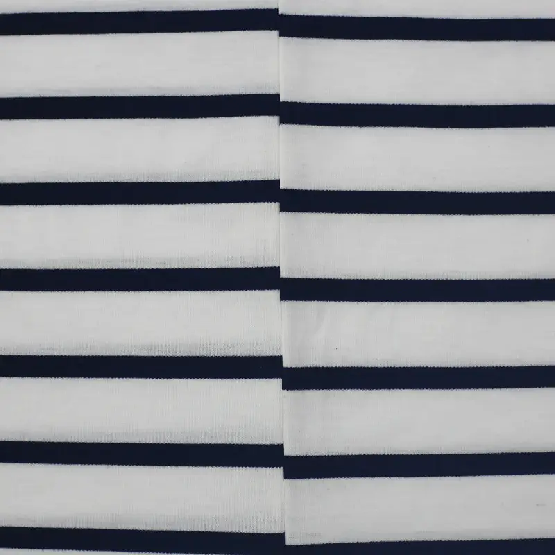 Men Striped Cotton T-Shirt Red White Round Neck — feature 10