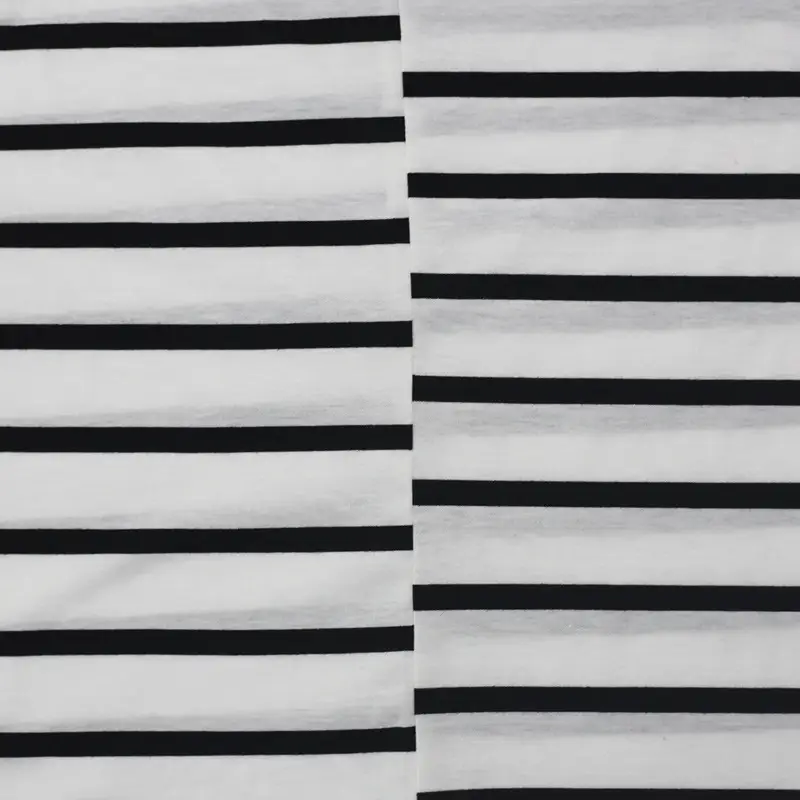 Men Striped Cotton T-Shirt Red White Round Neck — feature 18