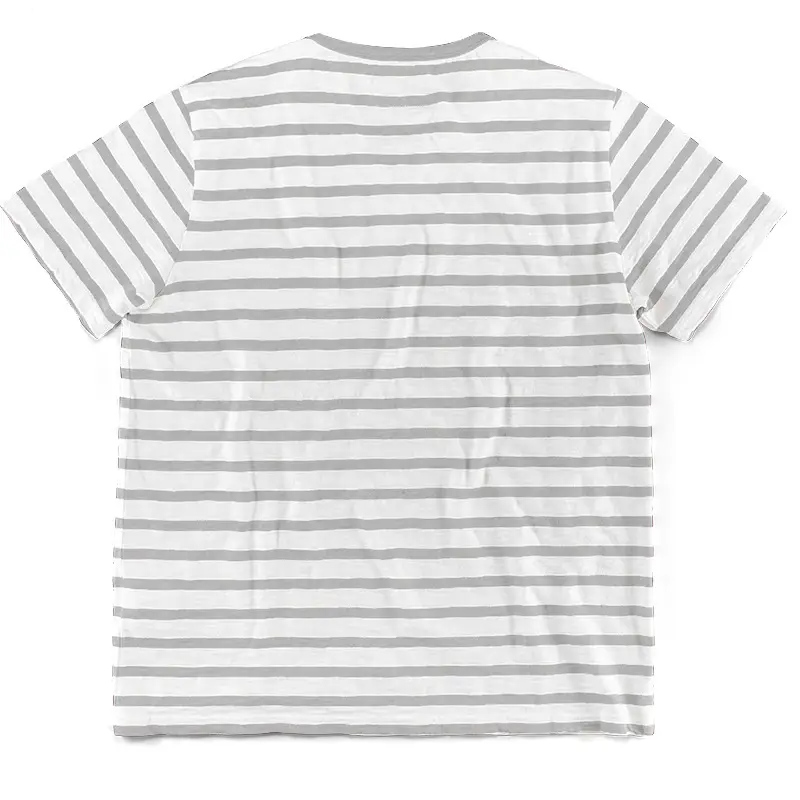 Men Striped Cotton T-Shirt Red White Round Neck — feature 30