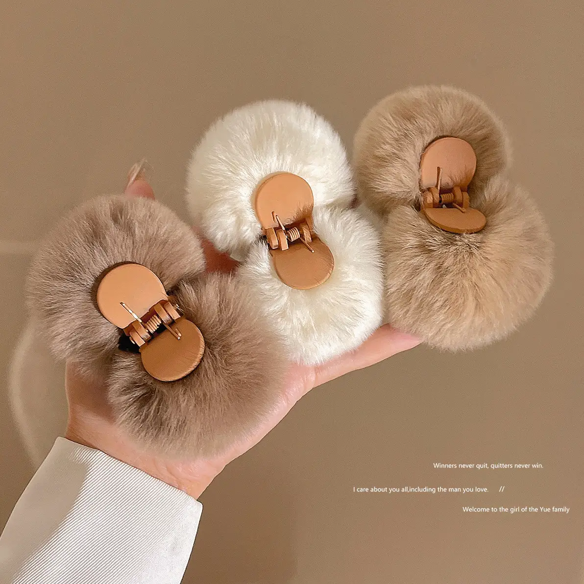 Fur Ball Hair Clip for Women 2025 New Maillard