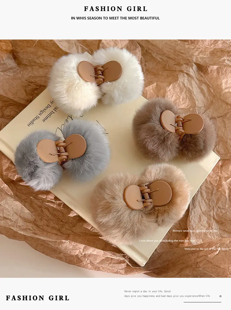 Fur Ball Hair Clip for Women 2025 New Maillard — feature 5