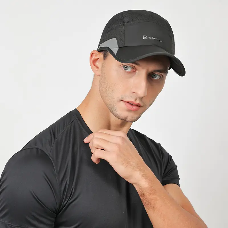 Men's Grey Mesh Baseball Cap with Logo - Image 10