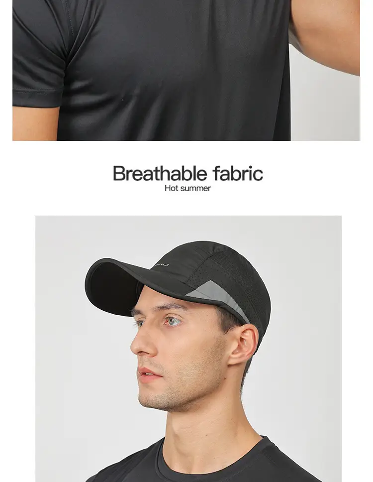 Men's Grey Mesh Baseball Cap with Logo — feature 12