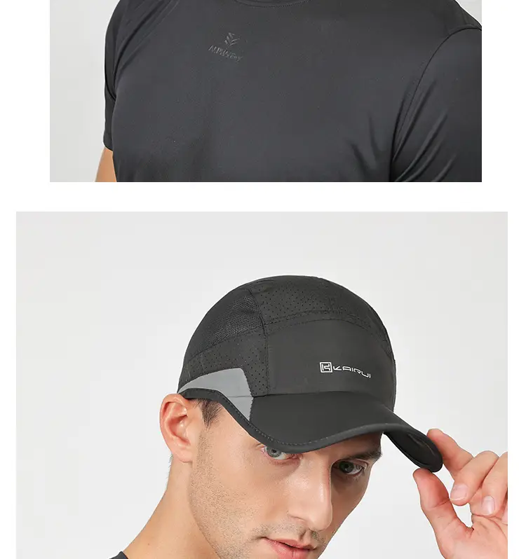 Men's Grey Mesh Baseball Cap with Logo — feature 13