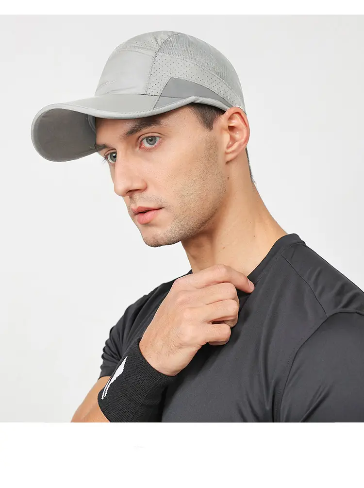 Men's Grey Mesh Baseball Cap with Logo — feature 18