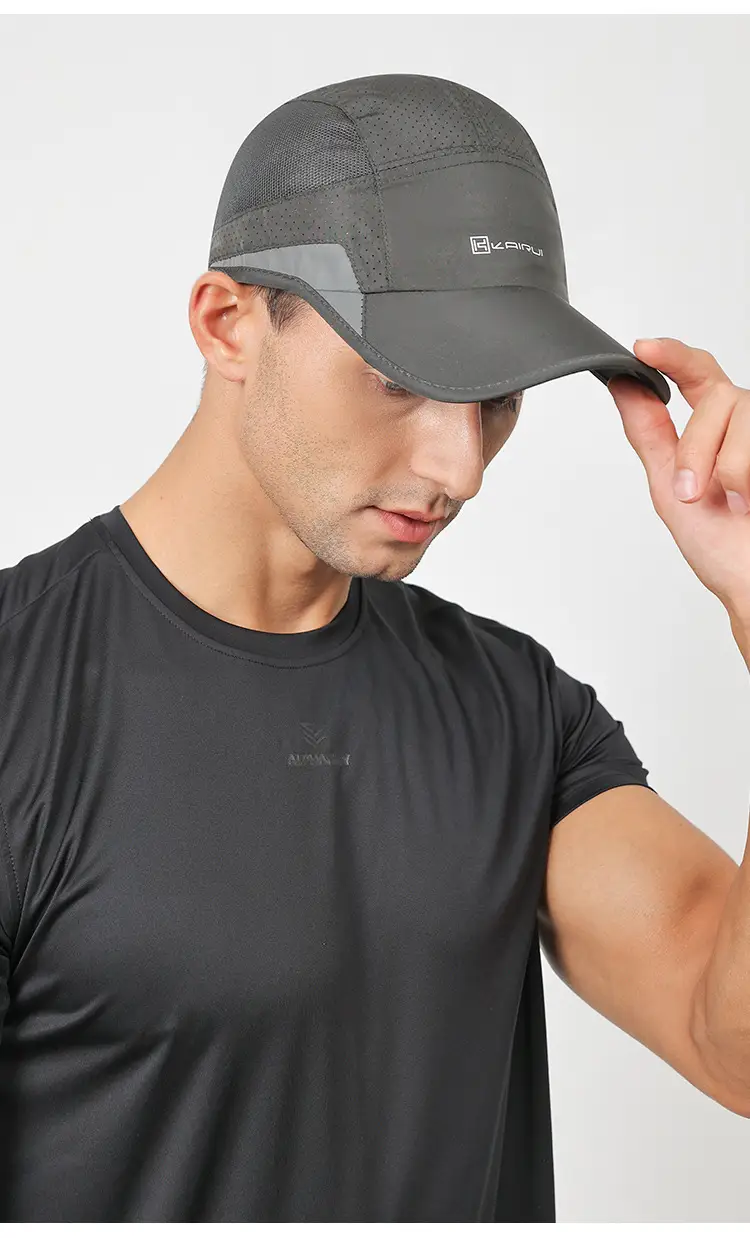 Men's Grey Mesh Baseball Cap with Logo — feature 19