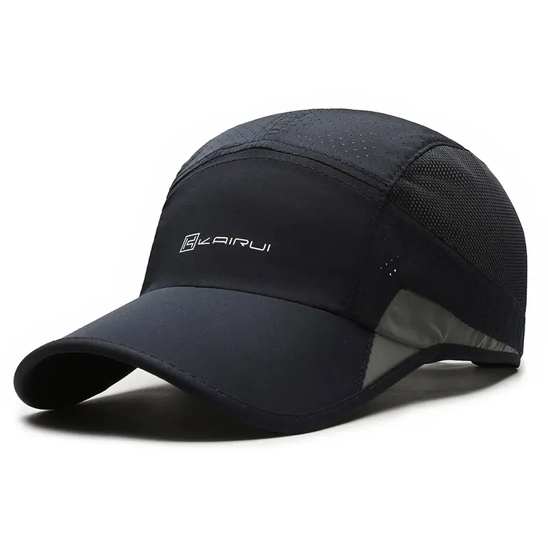 Men's Grey Mesh Baseball Cap with Logo - Image 2
