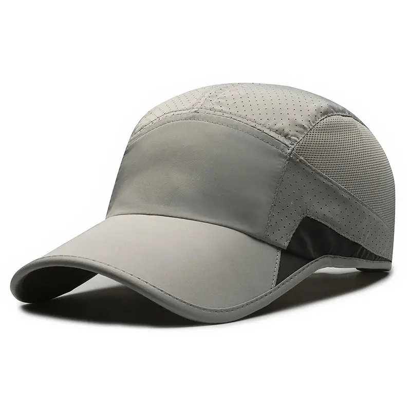 Men's Grey Mesh Baseball Cap with Logo - Image 5