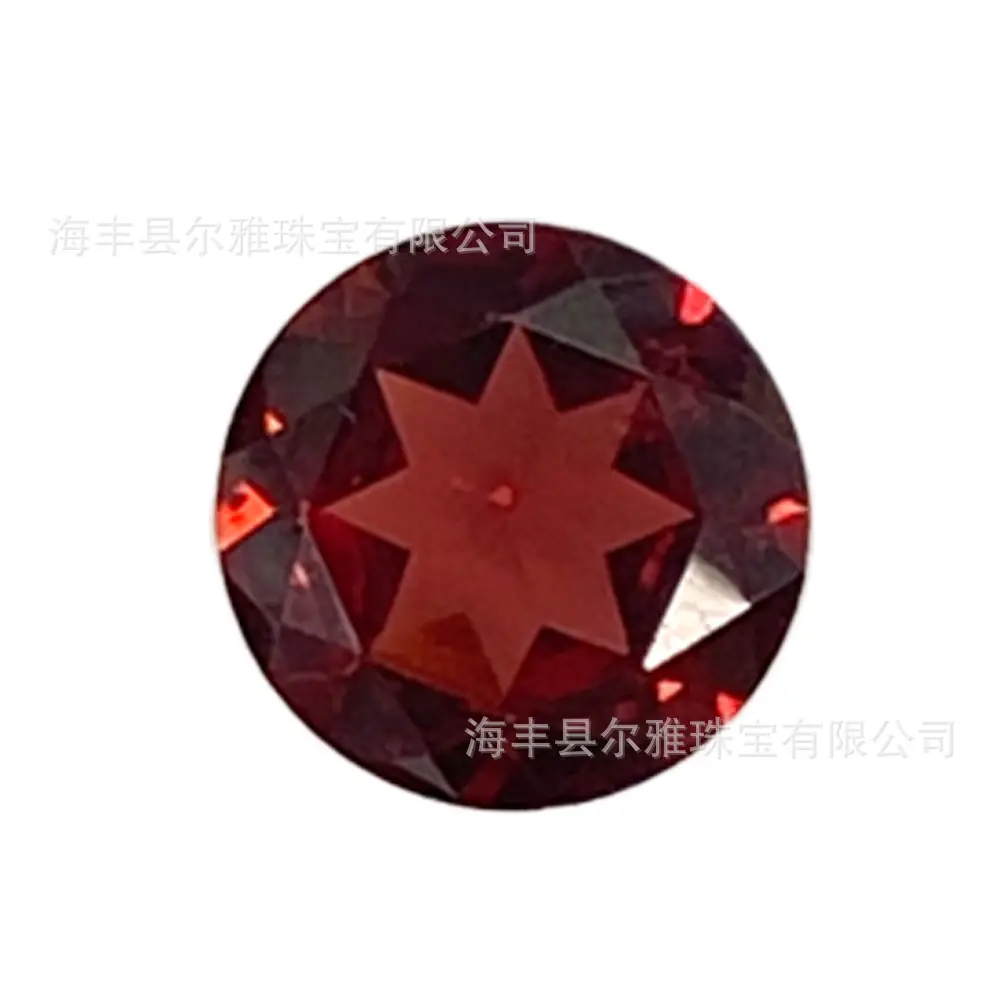 Natural Garnet Round Cabochon Earrings Ring Set - Image 5