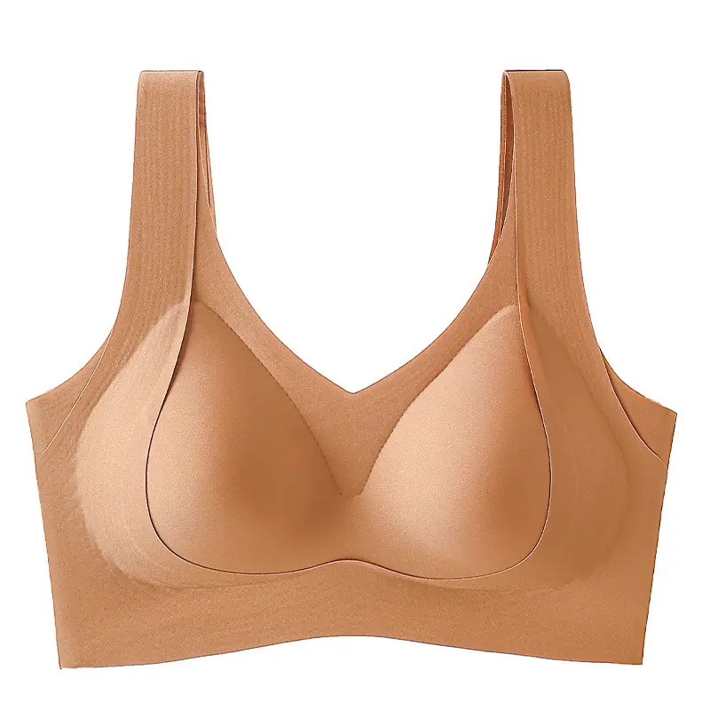 [High quality] fixed Cup thin seamless underwear Women's Big chest small anti-sagging anti-gravity tilevin bra