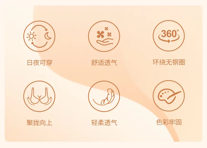 [High quality] fixed Cup thin seamless underwear Women's Big chest small anti-sagging anti-gravity tilevin bra — feature 2