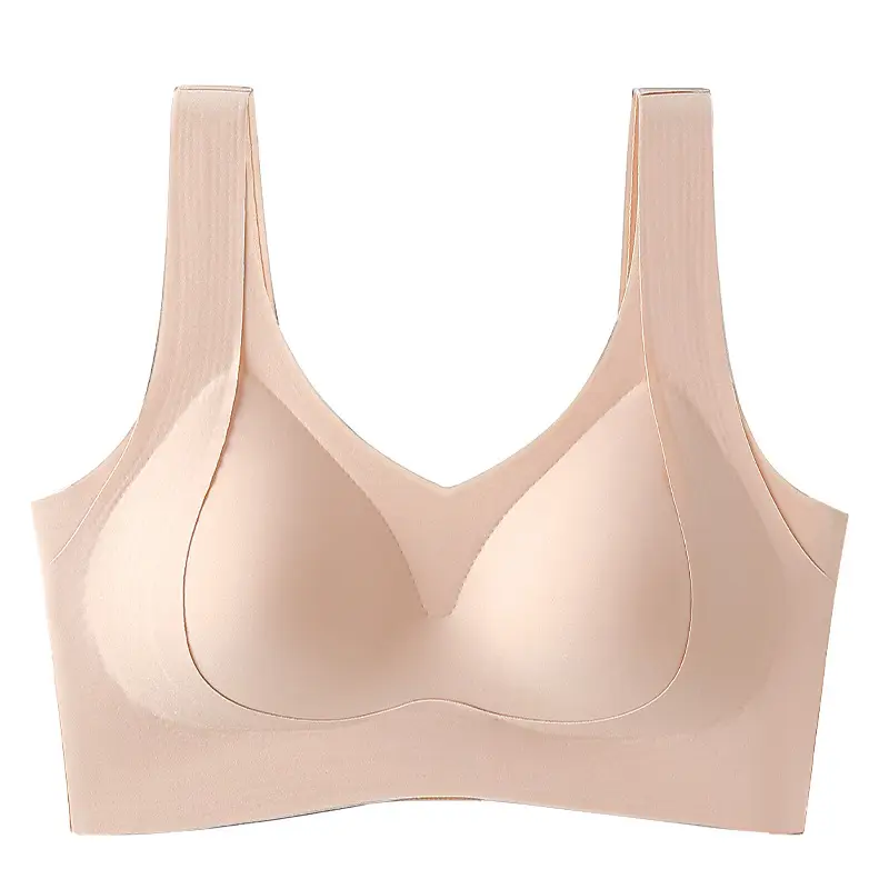 [High quality] fixed Cup thin seamless underwear Women's Big chest small anti-sagging anti-gravity tilevin bra