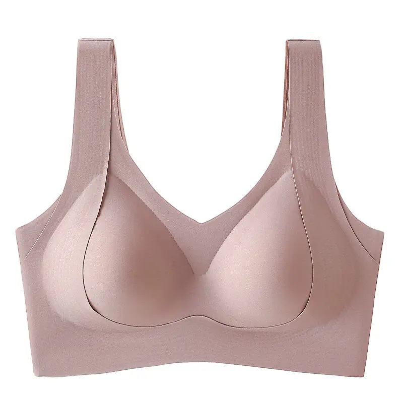 [High quality] fixed Cup thin seamless underwear Women's Big chest small anti-sagging anti-gravity tilevin bra