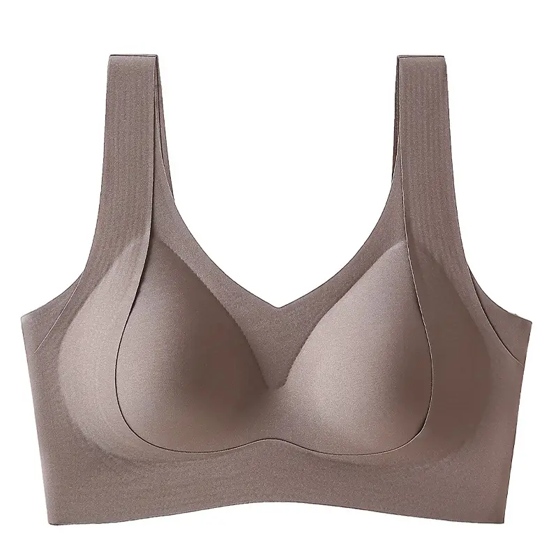 [High quality] fixed Cup thin seamless underwear Women's Big chest small anti-sagging anti-gravity tilevin bra