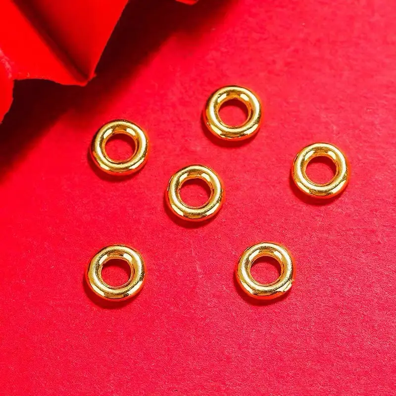 3D Hard Gold Spacer Disc Jewelry for Women