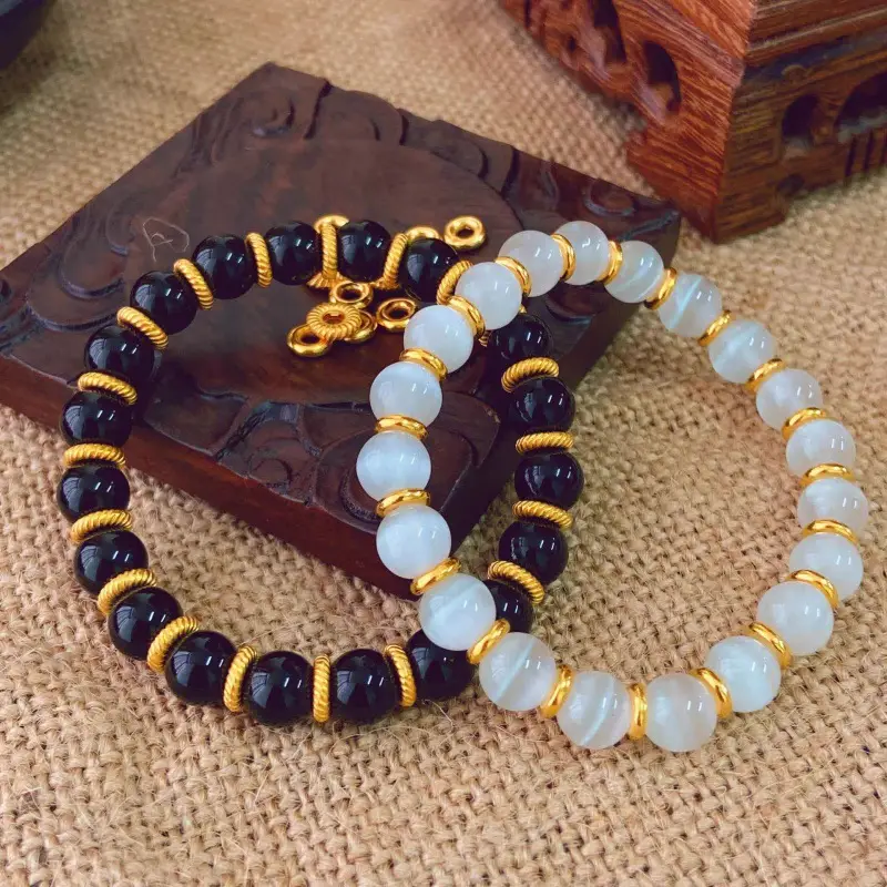 3D Hard Gold Spacer Disc Jewelry for Women