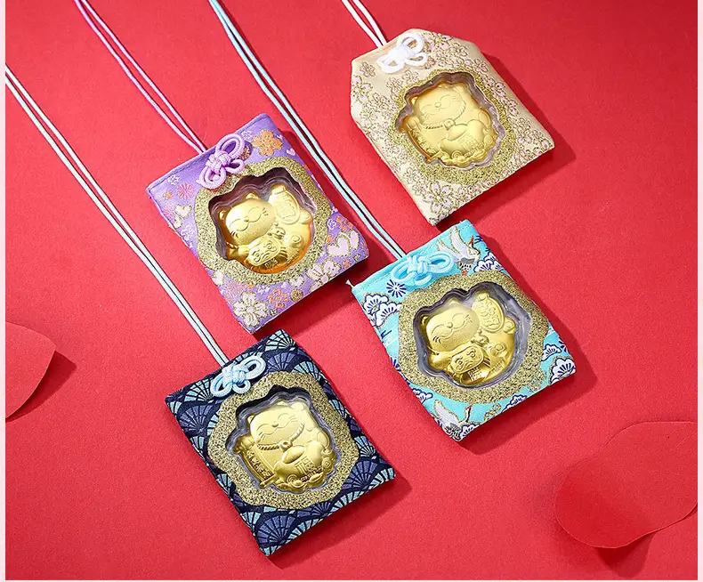 Gold Lucky Cat Pendant New Year's Gift Jewelry — feature 4