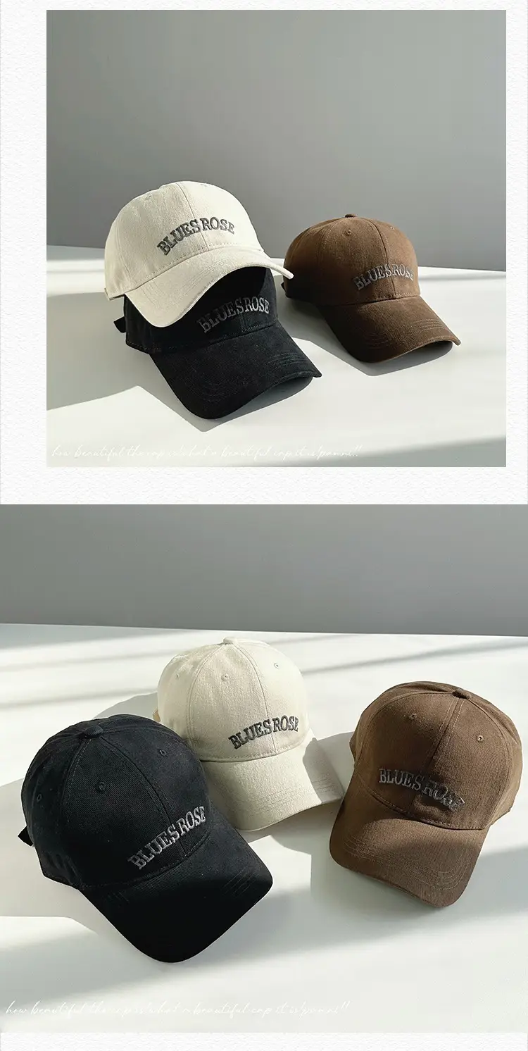 Blue Rose Letter Embroidered Baseball Cap for Women — feature 26