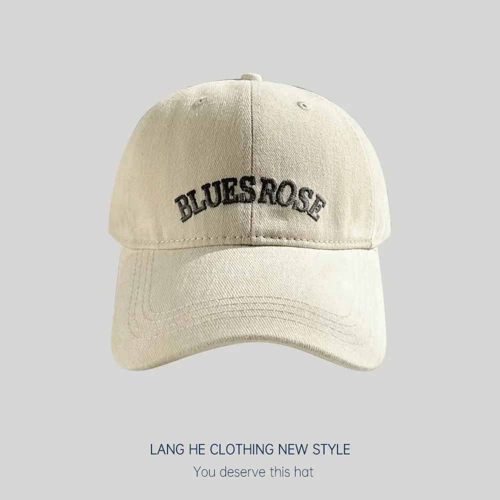 Blue Rose Letter Embroidered Baseball Cap for Women - Image 6