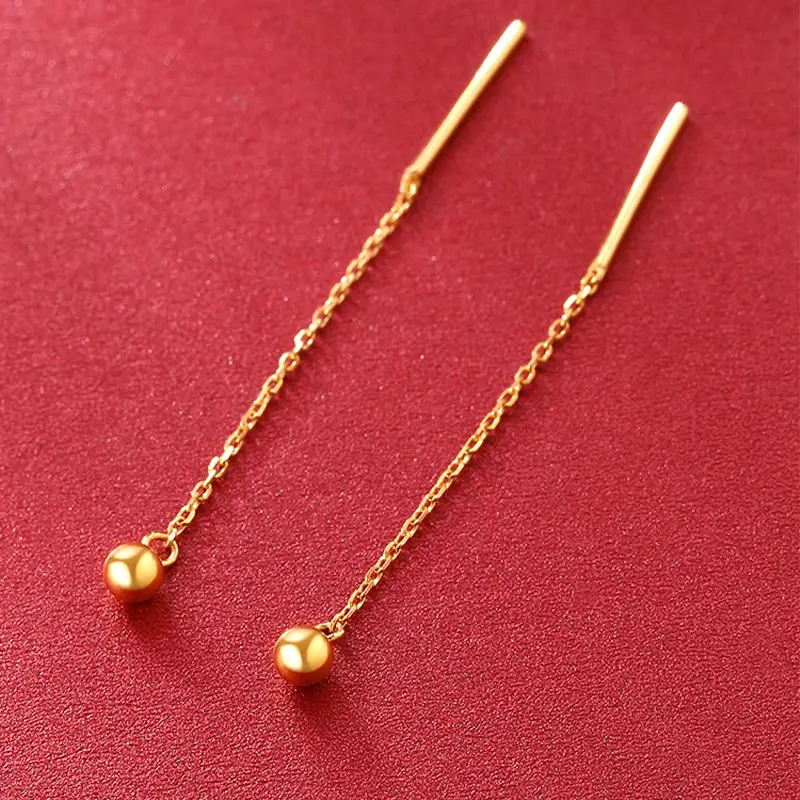 18K Gold Bubble Earrings Au70 Live Wholesale Rose Gold - Image 2