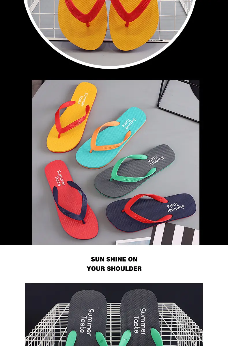 Flip-Flops Men's Flip-Flops Summer New Beach Slippers Casual Breathable Comfortable Flip-Flops Youth Sandals — feature 10
